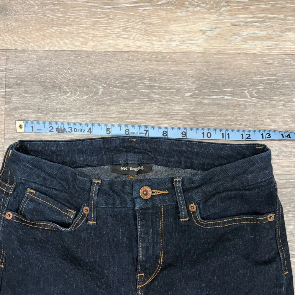 Levis 635 Super Skinny Legging Jeans Juniors Size 5 Indigo Blue Denim Stretch
